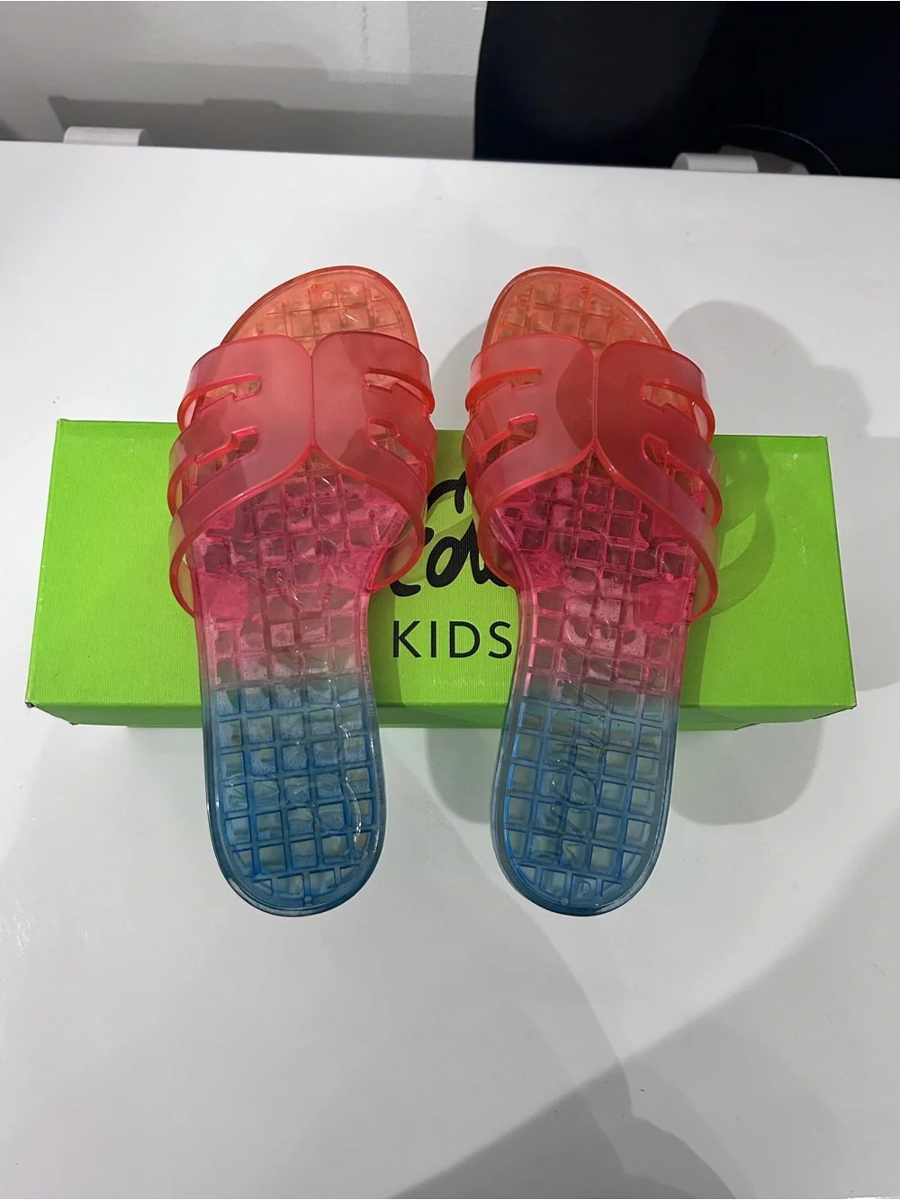 Sam Edelman Kids Ombre Jelly Slide Sandals - Pink, Blue